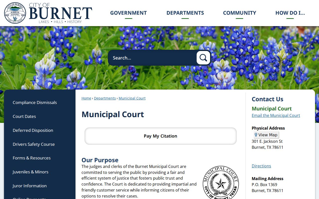 Burnet criminal history and municipal court records